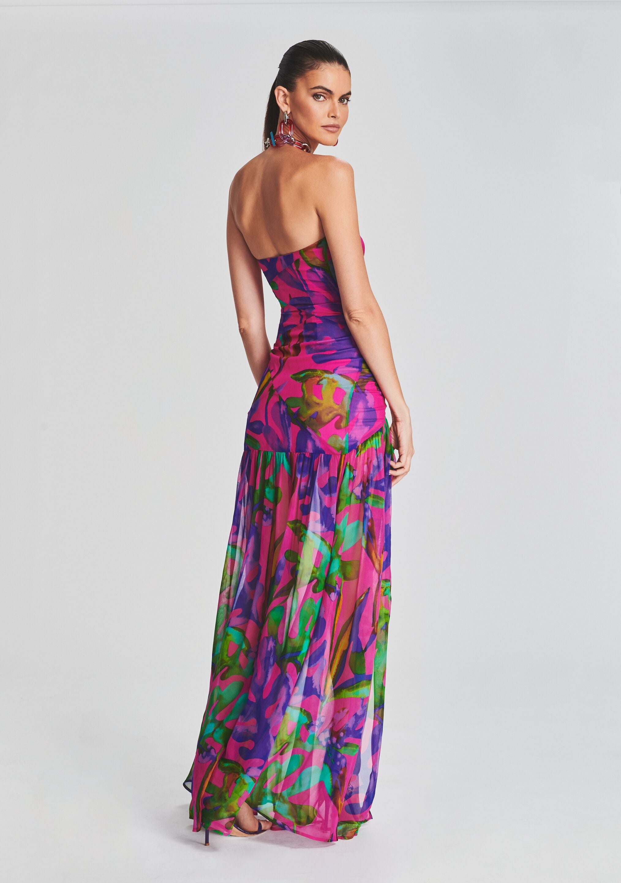Silk chiffon maxi on sale dress