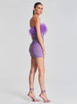 Torin Sequin Feather Dress