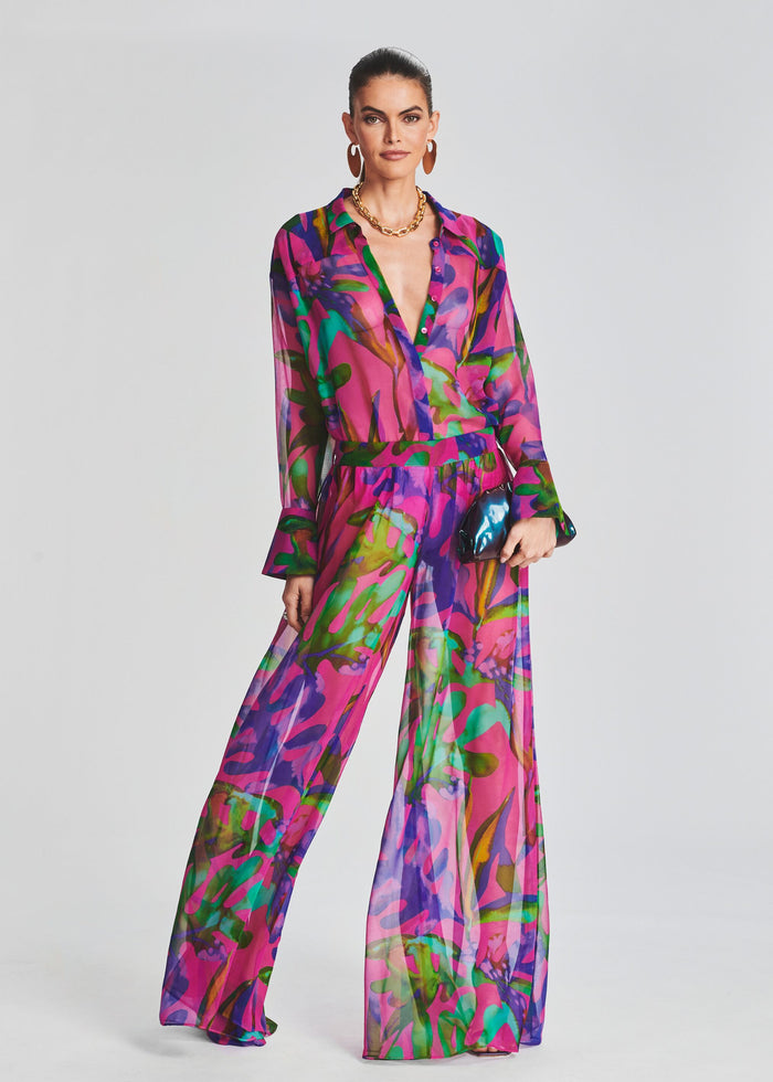 Zeca Silk Chiffon Pant