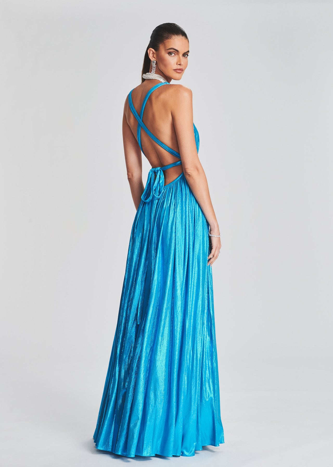 retrofete blue dress Leona Crystal This maxi dress from Retrofete features a metallic effect Monae Sequin Dress Retrofete