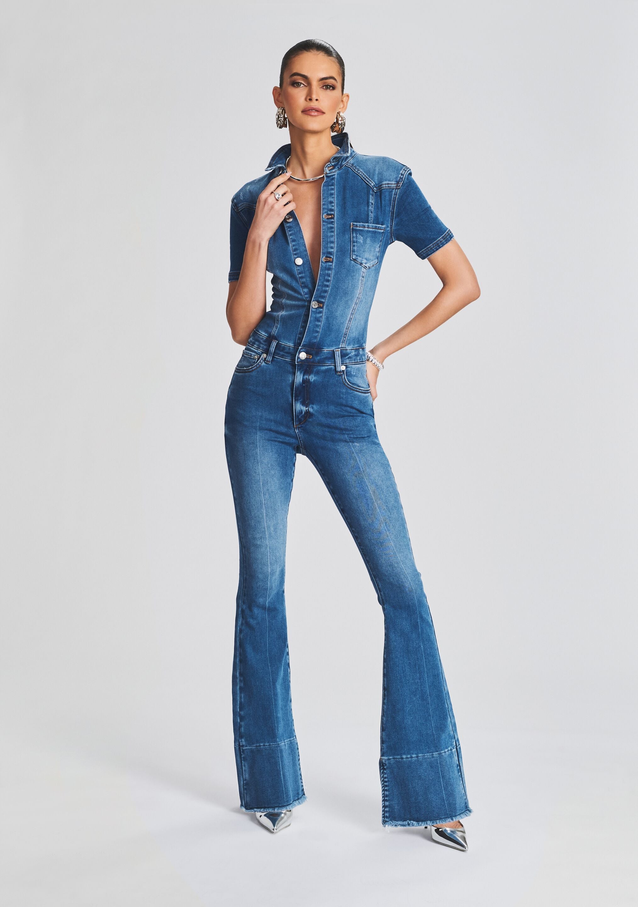 パンツ A BATHING APE DENIM CROPPED JUMPSUIT Denim Jumpsuit/Romper – Tagged 