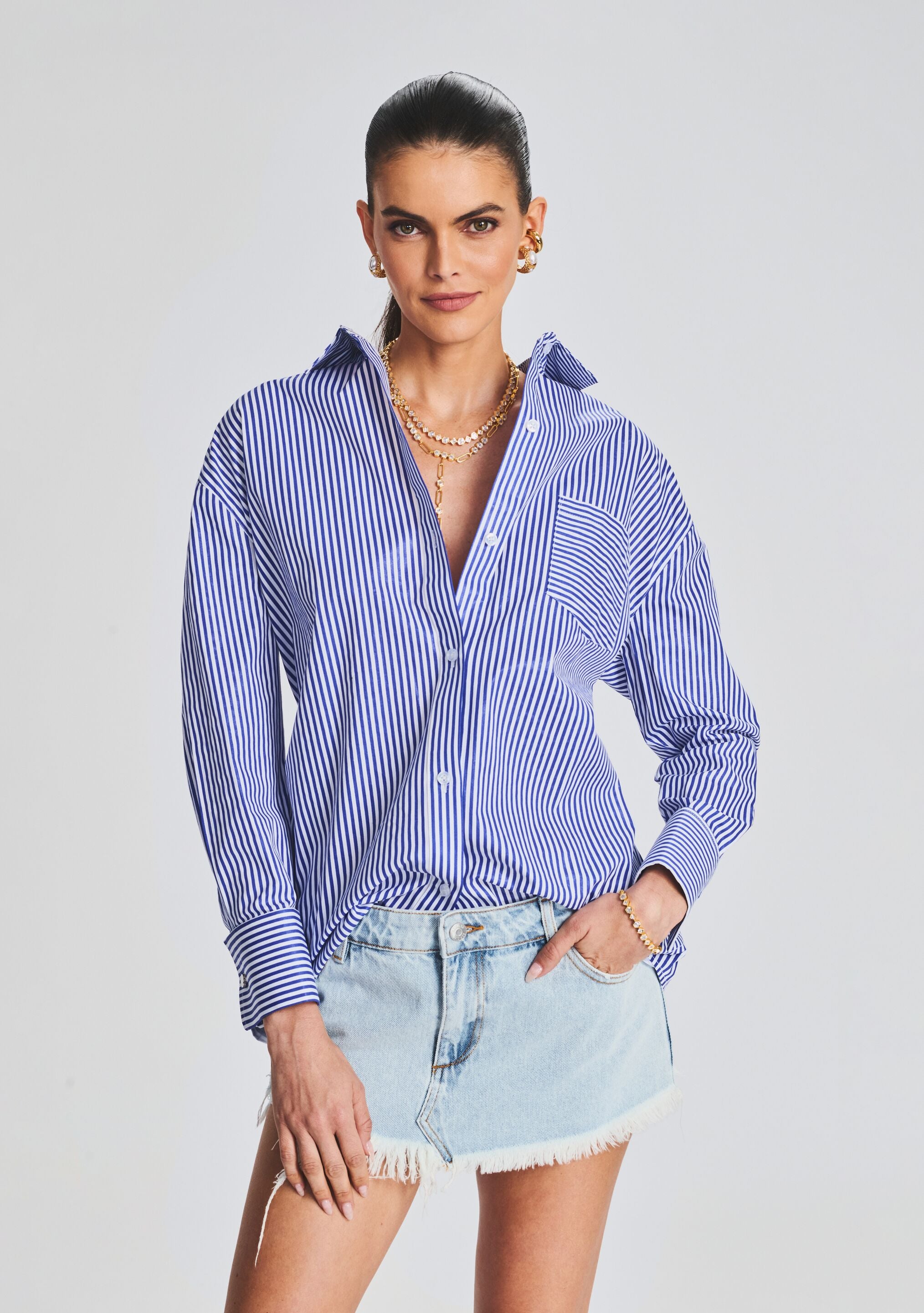 Hefley Oversized Coated Shirt Dress