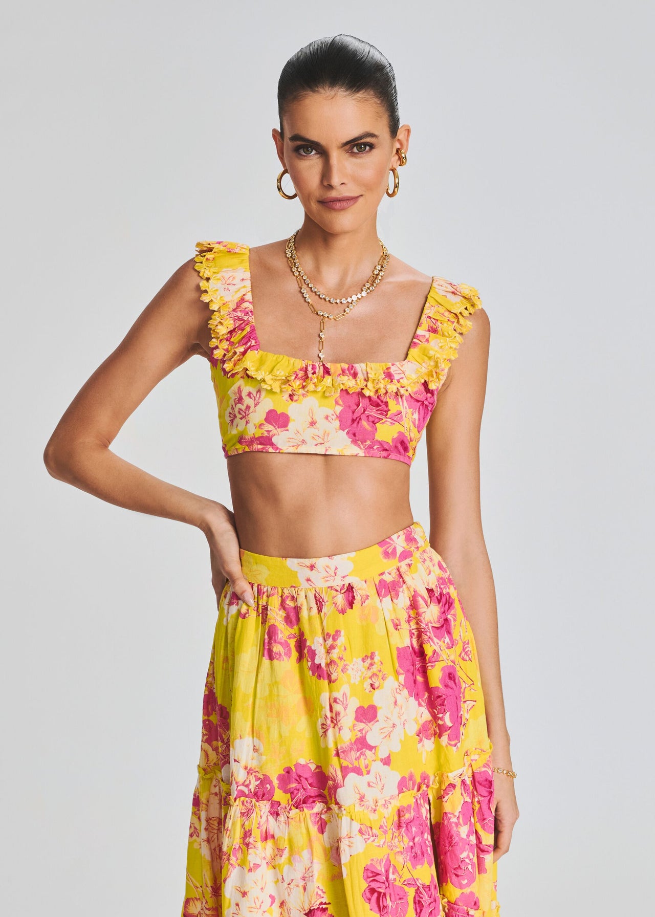 The Honeymoon Collection: Vintage Italian Yellow Crop Top The Honeymoon Collection: Vintage Italian Yellow Crop Top