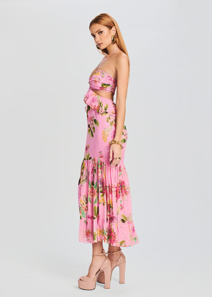 maxi dress rue 21 Rue 21 Ribbed Slip Dress Large Maxi Spaghetti Strap Side Slit Fairy Y2K