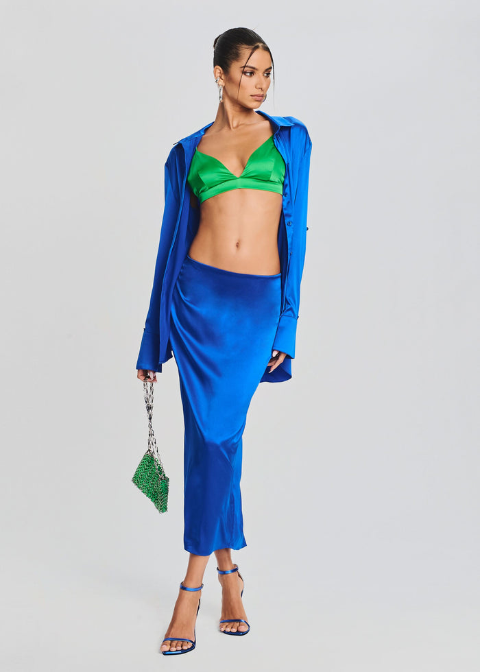 Julian Silk Midi Skirt
