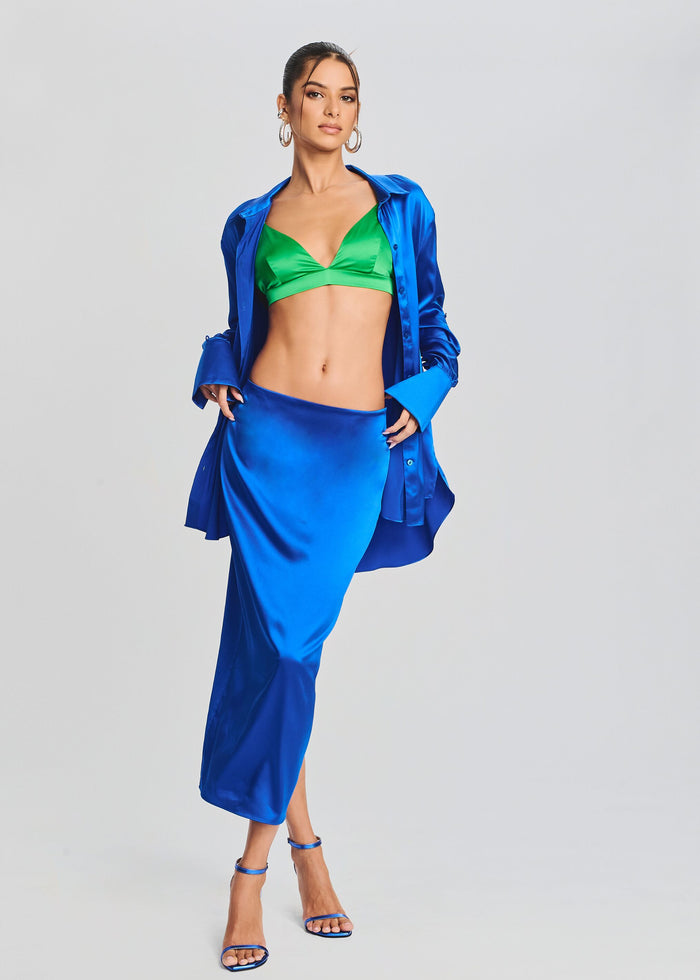 Julian Silk Midi Skirt