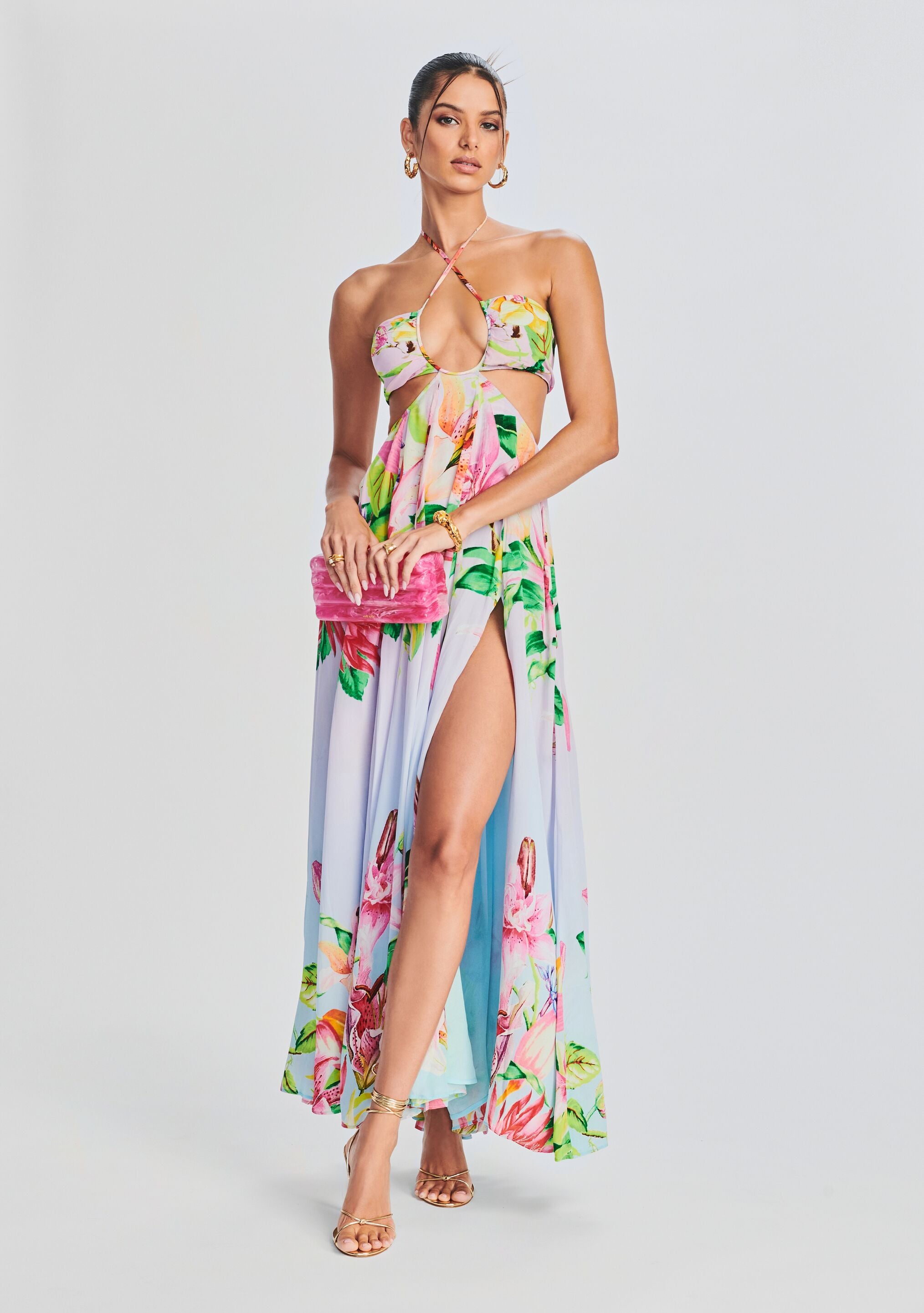 Sandy embroidered cape sales maxi