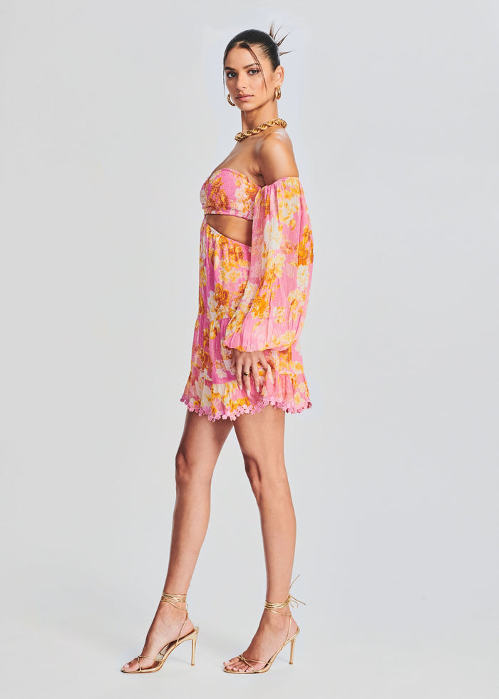 Auril Pink Short Dress