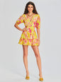 Auril Yellow Short Dress