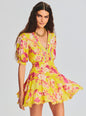Auril Yellow Short Dress