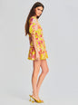 Auril Yellow Short Dress