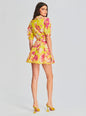 Auril Yellow Short Dress