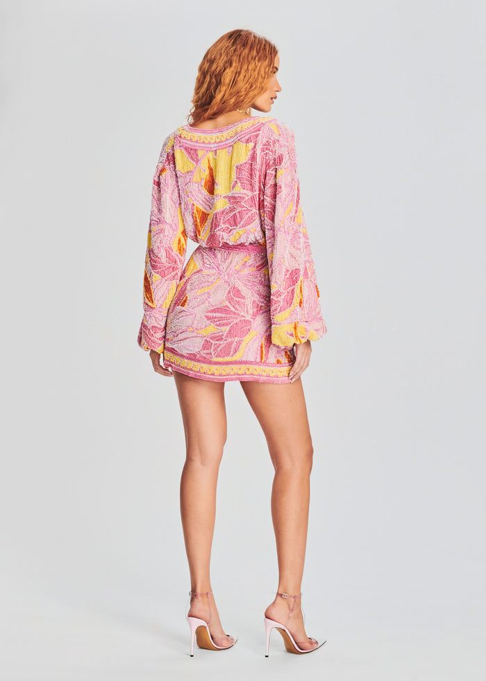 Gabrielle Sequin Floral Robe