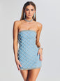 Hazel Embellished Denim Dress