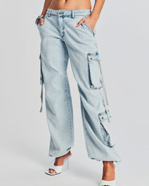 Samira Low Rise Cargo Jean