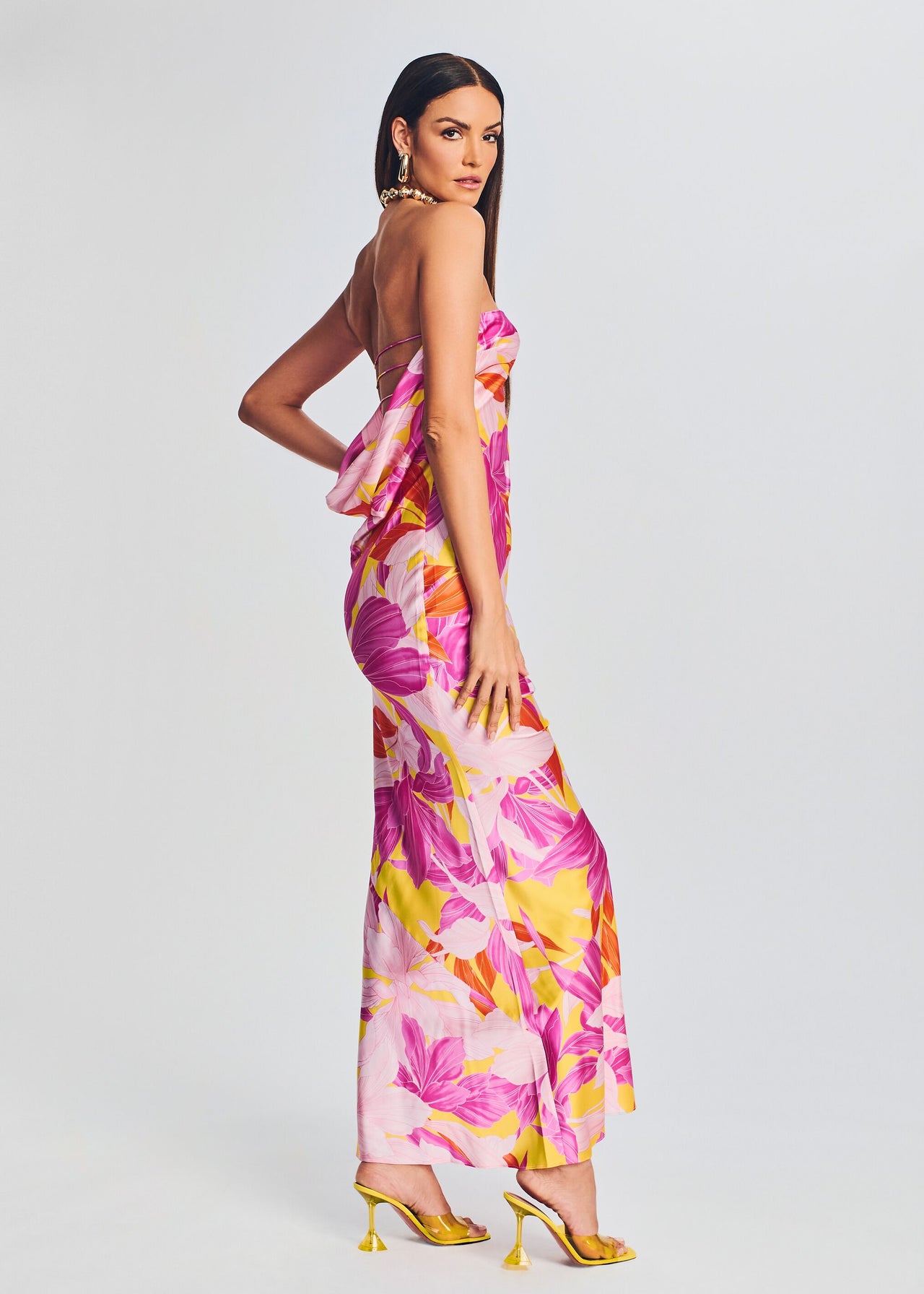 retrofete fatima silk dress retrofete Fatima Silk Dress in Botanical Floral