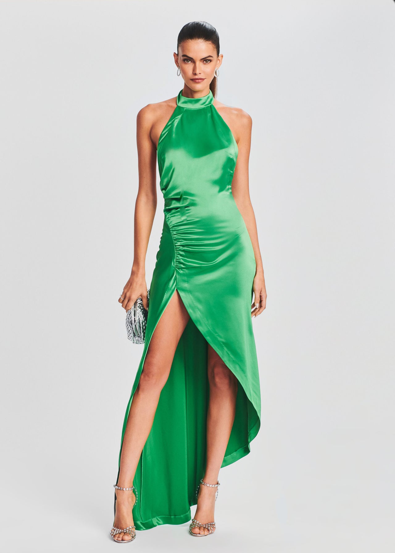 gold bodycon dress Camilla Gold Sequin Cold Shoulder Wrap Bodycon Over Midi Dress