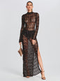 Alexa Sequin Open Crochet Dress - Retrofete