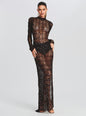 Alexa Sequin Open Crochet Dress - Retrofete
