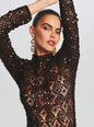 Alexa Sequin Open Crochet Dress - Retrofete