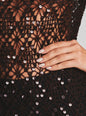 Alexa Sequin Open Crochet Dress - Retrofete