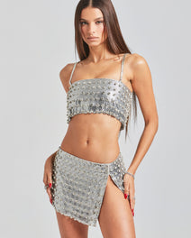 Kauren Embellished Chainmail Top