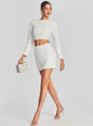 Ansley Feather Sequin Skirt