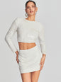 Leanne Feather Sequin Top - Retrofete