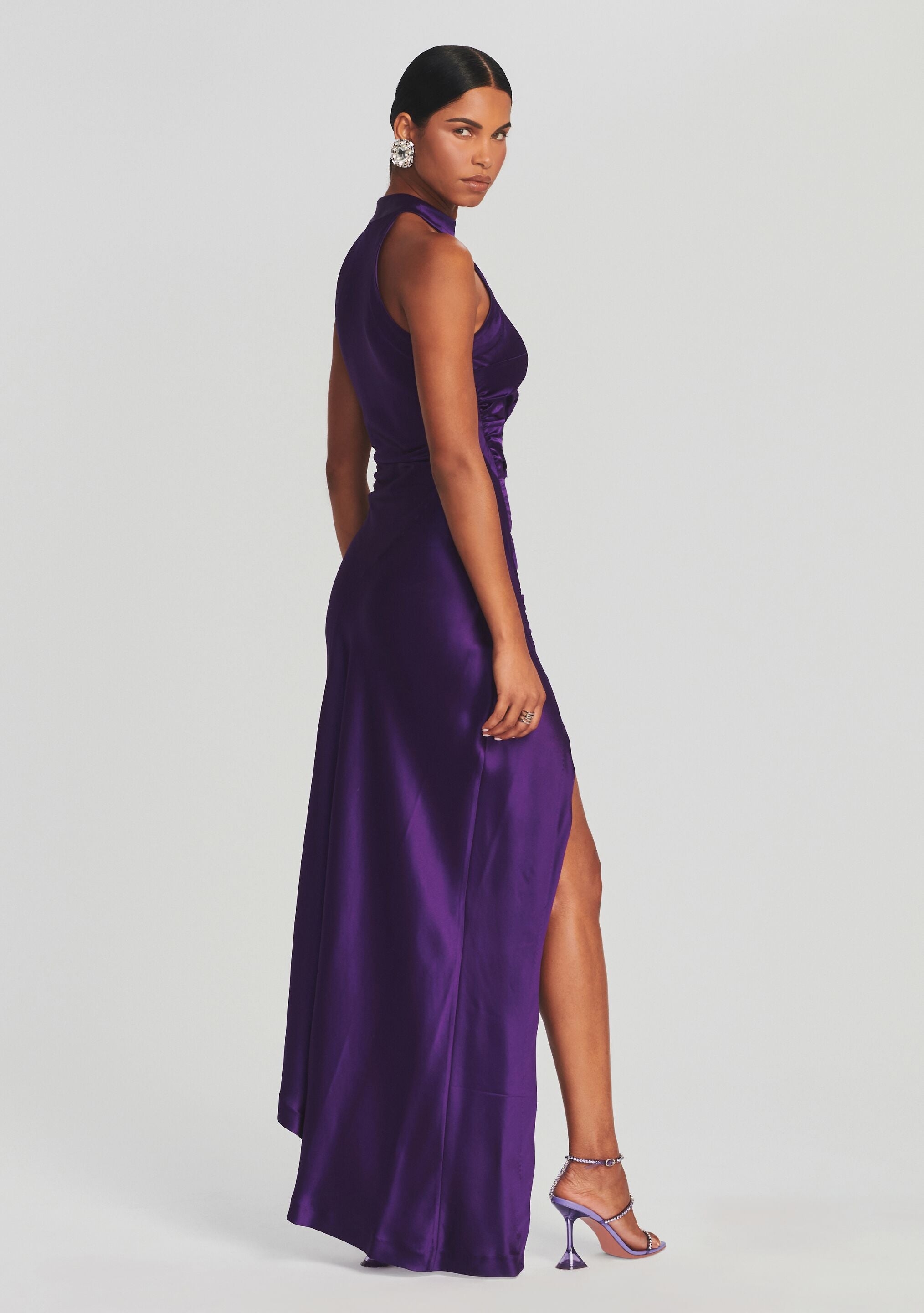 Purple Cotton Sleeveless Maxi Long Dress – MoonTara