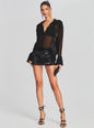 Ansley Low Rise Feather Sequin Skirt