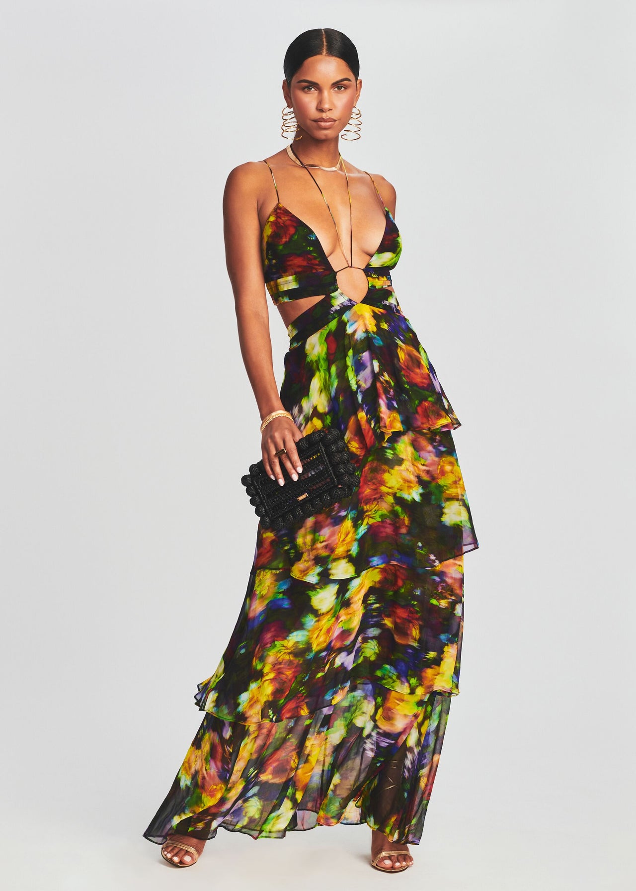 Silk Chiffon Long Dress Dahlia Hand-Beaded Backless Chiffon Maxi Dress | Jaded London Silk Chiffon Long Dress Dahlia Hand-Beaded Backless Chiffon Maxi Dress | Jaded London