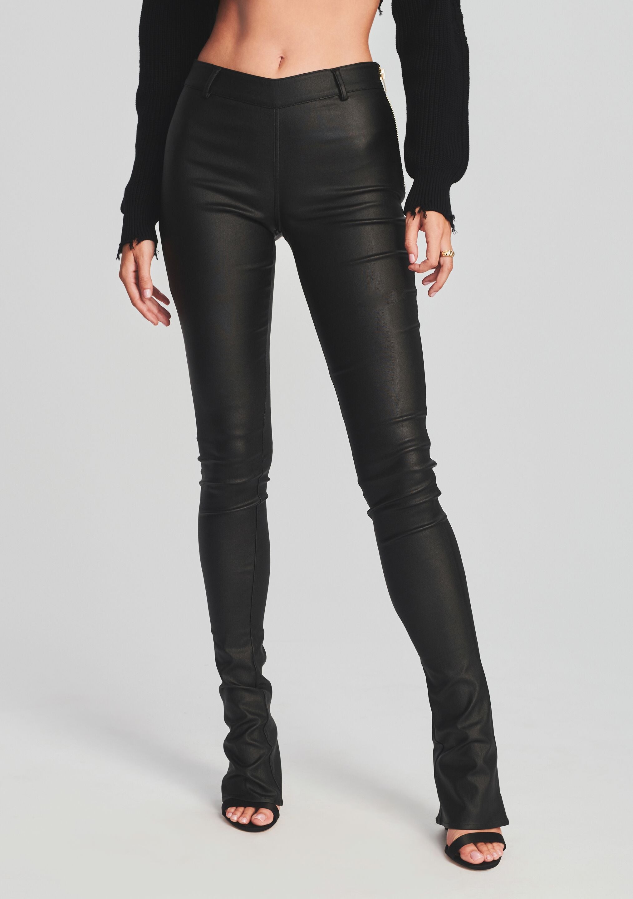 Shaping Skinny Regular Jeans - Black/coated - Ladies | H&M US