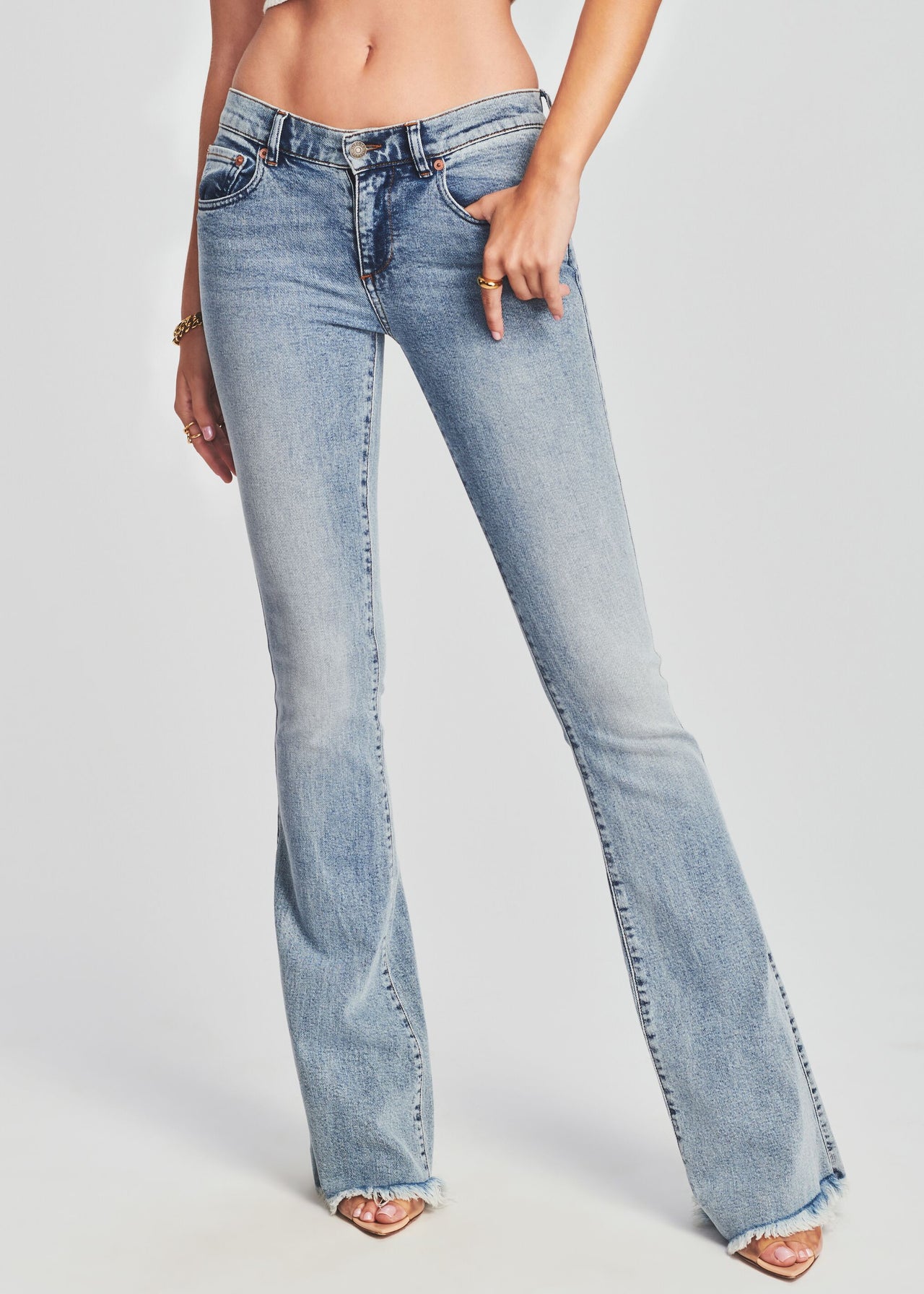 Moore Mid Rise Flare Crystal Embellished Jean – Retrofete