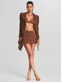 Low Rise Kirk Suede Studded Skirt - Retrofete