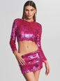 Leanne Feather Sequin Top - Retrofete