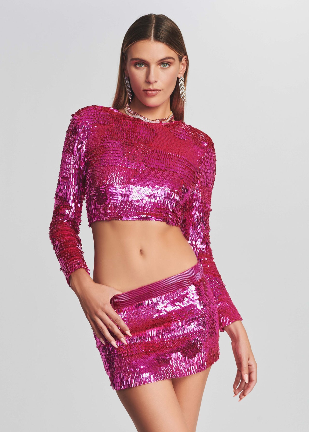 Leanne Feather Sequin Top