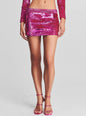 Ansley Low Rise Feather Sequin Skirt