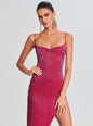 Topaz Glass Beaded Dress