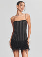 Rubina Sequin Feather Dress