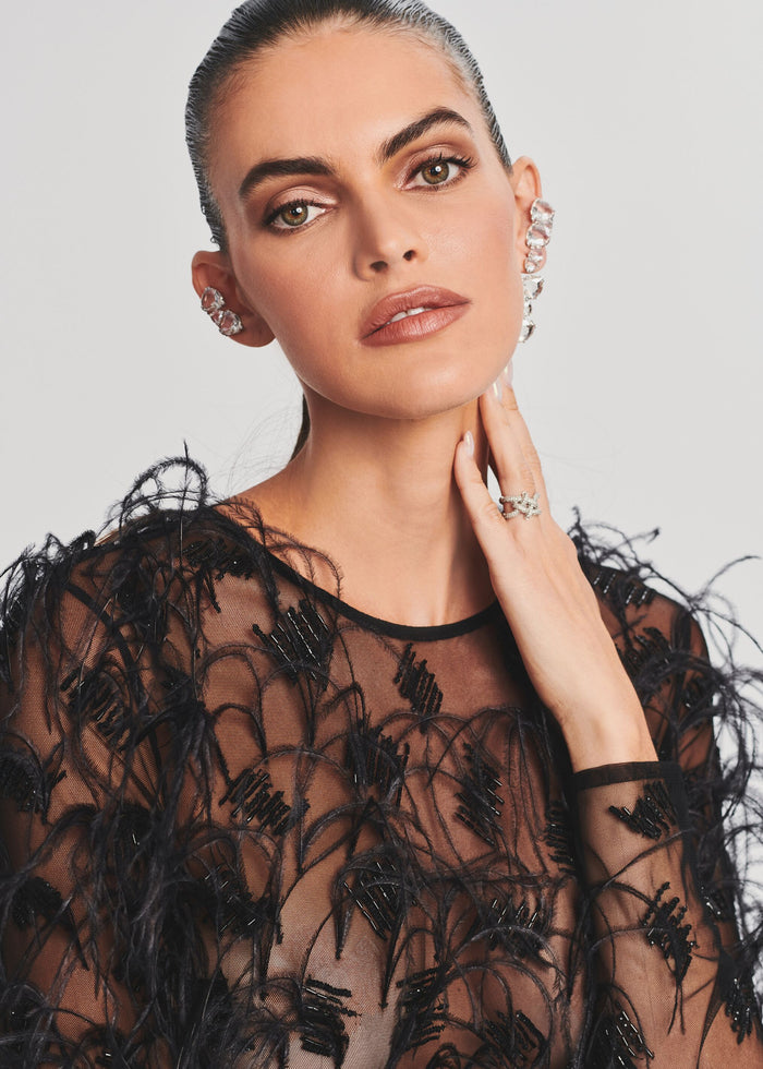 Sarabeth Feather Bodysuit