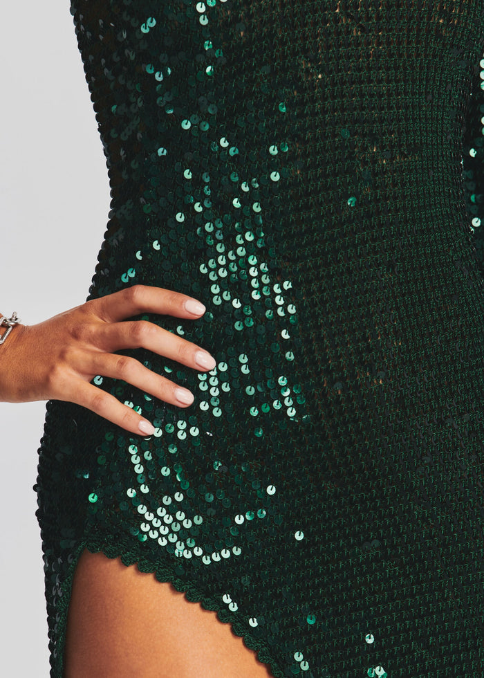 Celeste Sequin Crochet Dress
