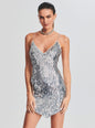 Sirena Feather Sequin Dress