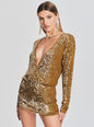 Lucia Sequin Crochet Dress