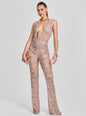 Tosca Sequin Crochet Jumpsuit