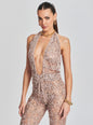 Tosca Sequin Crochet Jumpsuit