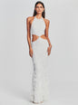 Katerina Sequin Feather Dress