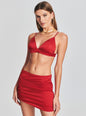 Sapo Silk Mini Skirt