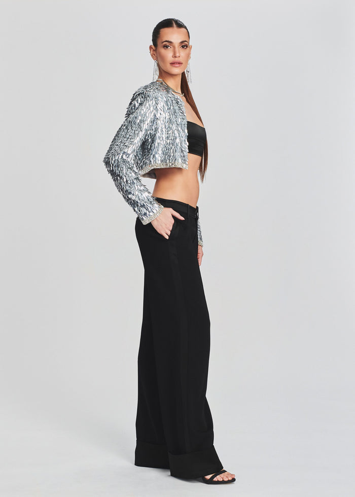 Maren Sequin Feather Jacket
