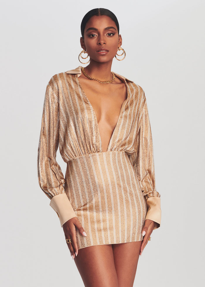Oliver Embellished Silk Dress - Retrofete