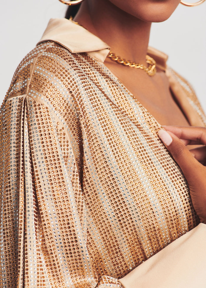 Oliver Embellished Silk Dress - Retrofete